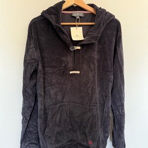 Navy Corduroy Hoodie